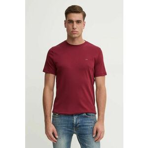 Michael Kors tricou din bumbac culoarea bordo, neted imagine