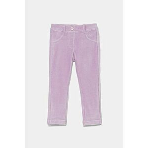 United Colors of Benetton pantaloni copii culoarea violet, neted imagine