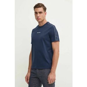 Michael Kors tricou din bumbac barbati, culoarea albastru marin, cu imprimeu, CT4524E1V2 imagine