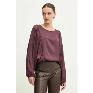 Answear Lab bluza femei, culoarea bordo, neted imagine