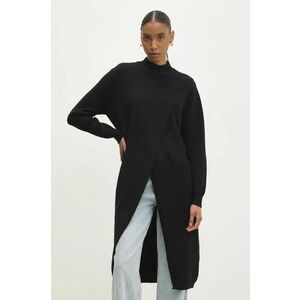 Answear Lab pulover din amestec de lana femei, culoarea negru, light, cu turtleneck imagine