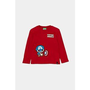 United Colors of Benetton longsleeve din bumbac pentru copii culoarea rosu, cu imprimeu, 3ATNG10H9 imagine