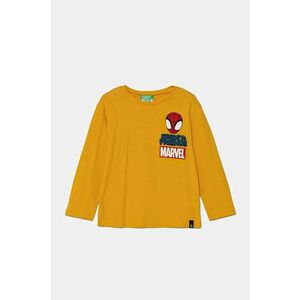 United Colors of Benetton longsleeve din bumbac pentru copii culoarea galben, cu imprimeu, 3ATNG10GU imagine