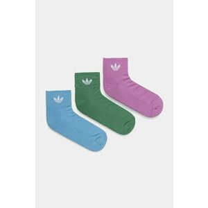 adidas Originals sosete 3-pack femei, culoarea verde, IX5241 imagine