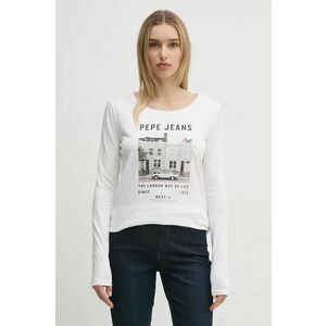 Pepe Jeans longsleeve GWEN femei, culoarea alb, PL505977 imagine