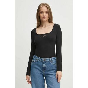 Tommy Jeans longsleeve femei, culoarea negru, DW0DW18791 imagine