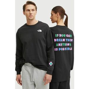 The North Face longsleeve din bumbac TNF x Yinka Ilori culoarea negru, cu imprimeu, NF0A89CAJK31 imagine