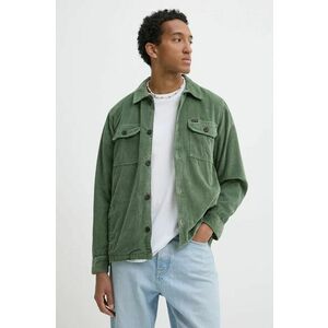 Billabong camasa din velur Wildwood Cord culoarea verde, regular, EBYWT03003 imagine