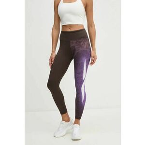 Reebok leggins de antrenament LUX Collection culoarea maro, modelator, 100205574 imagine