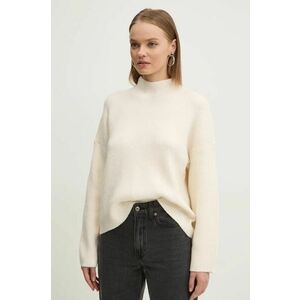 Abercrombie & Fitch pulover din amestec de lana femei, culoarea bej, cu turtleneck, KI150-4238 imagine