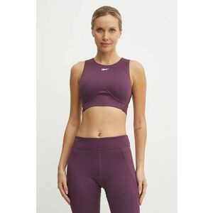 Reebok top de antrenament Contour Crop culoarea bordo, 100206429 imagine