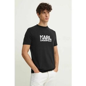 Karl Lagerfeld tricou barbati, culoarea negru, cu imprimeu, 544235.755087 imagine