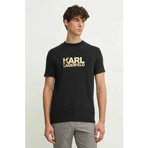 Karl Lagerfeld tricou barbati, culoarea negru, cu imprimeu, 544235.755087 imagine