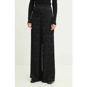 Answear Lab pantaloni femei, culoarea negru, lat, high waist imagine