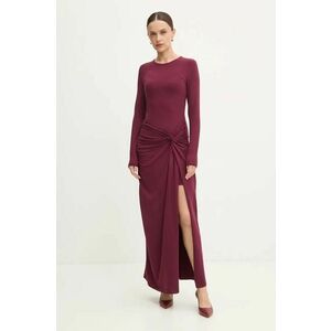 Answear Lab rochie culoarea bordo, maxi, mulata imagine