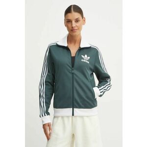 adidas Originals bluză Adicolor femei, culoarea verde, cu imprimeu, IY2221 imagine