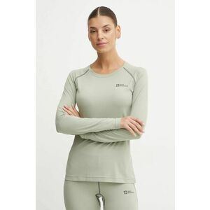 Jack Wolfskin longsleeve funcțional Infinite Light culoarea verde, A60321 imagine