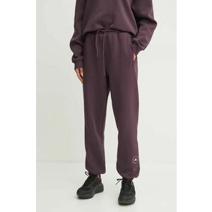 adidas by Stella McCartney pantaloni de trening culoarea violet, neted, IW9856 imagine