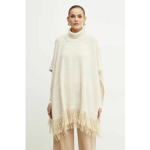 Simona Corsellini poncho din amestec de lana culoarea bej, light, A24CPPOO01 imagine