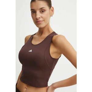 adidas Performance top de antrenament culoarea maro, IX9297 imagine