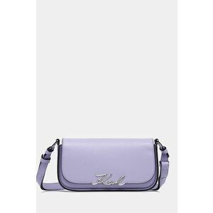 Karl Lagerfeld poșetă de piele culoarea violet, 245W3043 imagine