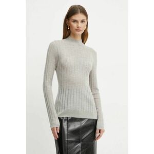 BOSS pulover de lana femei, culoarea gri, light, cu turtleneck, 50523736 imagine