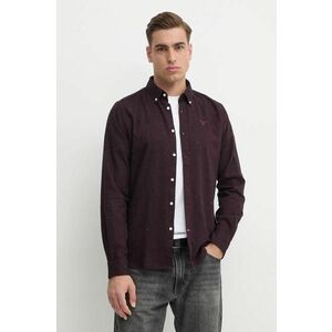 Barbour cămașă barbati, culoarea bordo, cu guler button-down, slim, MSH5518 imagine