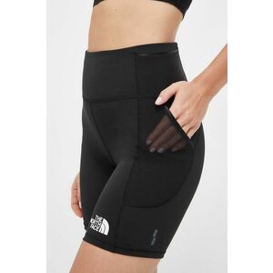 The North Face pantaloni scurti sport Movmynt femei, culoarea negru, neted, high waist imagine