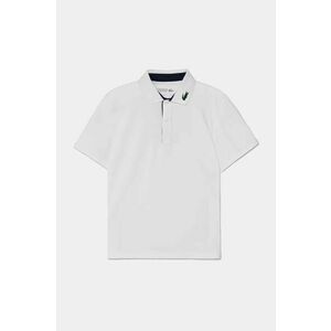 Lacoste tricou polo copii culoarea alb, neted, DJ7429 imagine