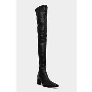 MM6 Maison Margiela cizme femei, culoarea negru, cu toc drept, S66WW0089.P7973 imagine