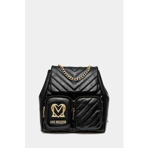 Love Moschino rucsac femei, culoarea negru, mic, neted, JC4325PP0L imagine