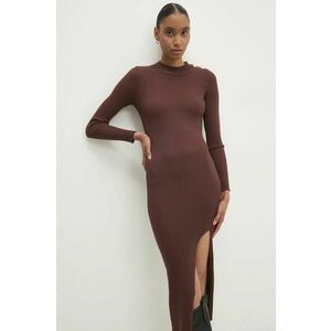 Answear Lab rochie culoarea maro, midi, mulata imagine