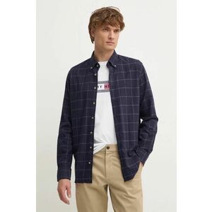 Hackett London camasa din bumbac barbati, culoarea albastru marin, cu guler button-down, regular, HM3010066 imagine