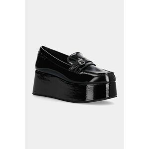 Kurt Geiger London mocasini de piele Mayfair Flatform Loafer femei, culoarea negru, cu platforma, 3518100309 imagine