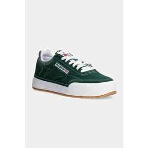 Reebok Classic sneakers din piele intoarsă Club C Megacourt culoarea verde, 100201245 imagine