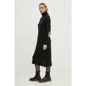 Barbour rochie din lana culoarea negru, mini, drept, LDR0850 imagine