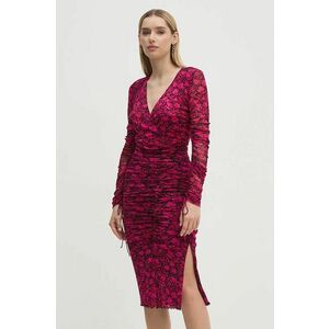 DIANE VON FURSTENBERG rochie culoarea roz, mini, mulata, DVFDL3S004 imagine