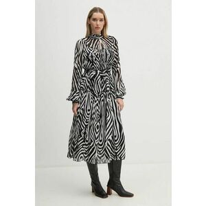 DIANE VON FURSTENBERG rochie culoarea negru, midi, evazati, DVFDL3S002 imagine