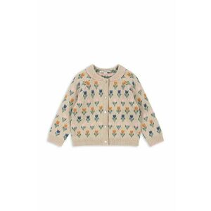 Konges Sløjd cardigan de lână pentru copii BELOU KNIT CARDIGAN culoarea bej, KS101424 imagine