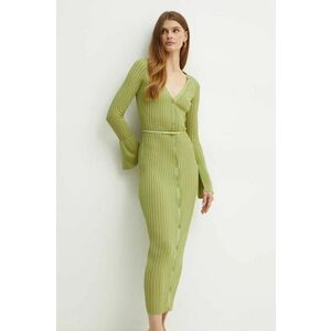 Elisabetta Franchi rochie culoarea verde, maxi, mulata, AM61R41E2 NORBLIN imagine