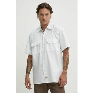 Dickies camasa barbati, culoarea alb, cu guler clasic, regular imagine