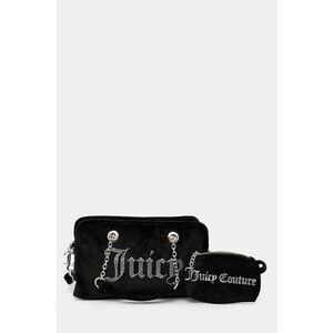 Juicy Couture geantă de mână din catifea Kimberly culoarea negru, BIJQL5465WPO000 imagine