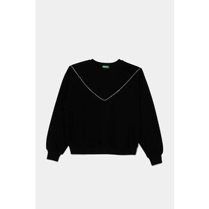 United Colors of Benetton bluza copii culoarea negru, cu imprimeu, 30L3C10KW imagine