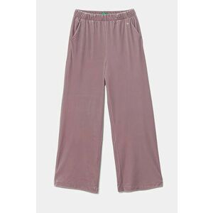 United Colors of Benetton pantaloni de trening culoarea roz, neted, 4RLTCF041 imagine