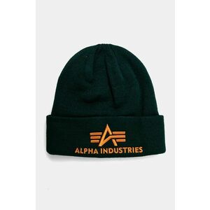 Alpha Industries caciula culoarea verde, din tesatura neteda imagine