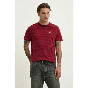 Tommy Jeans tricou din bumbac barbati, culoarea bordo, modelator, DM0DM19723 imagine