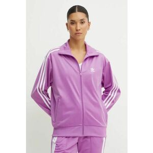 adidas Originals bluza Firebird femei, culoarea violet, cu imprimeu, IY4741 imagine