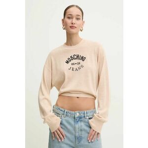 Moschino Jeans pulover de lana femei, culoarea bej, light, J0931 8700 imagine