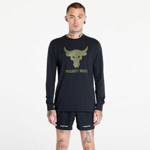 Tricou Under Armour Project Rock Brahma Bull Long Sleeve Tee Black/ Marine OD Green/ Marine OD Green imagine