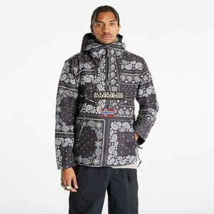 Jacheta Napapijri Rainforest Regular Fit Half-Zip Jacket Black Aop imagine